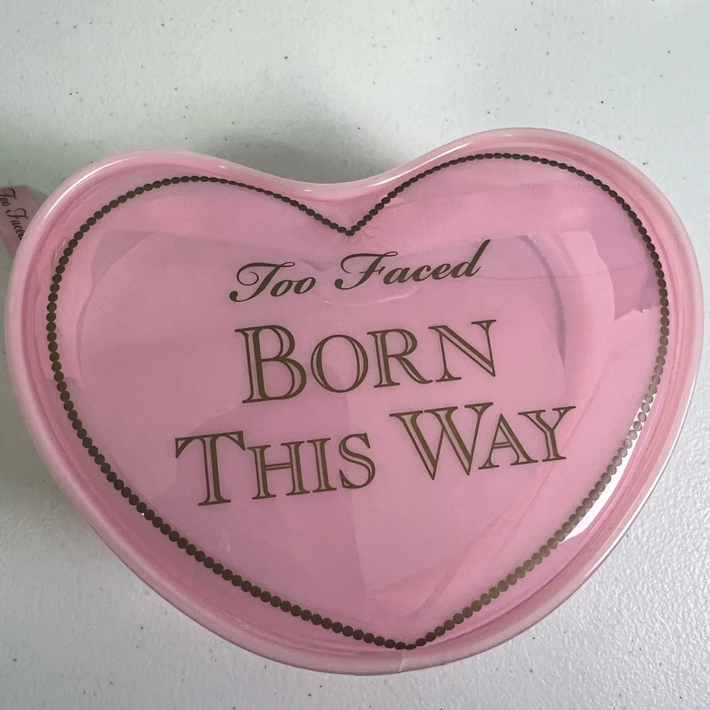 Too Faced Born This Way Pink Glossy PVC Make up Pouch